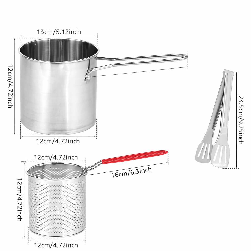 Set de Olla Freidora  Práctica y versátil para la cocina diaria